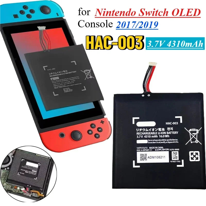 Nintendo Switch | HAC-003 HAC-001 batería recargable 3,7 V 4310mAh