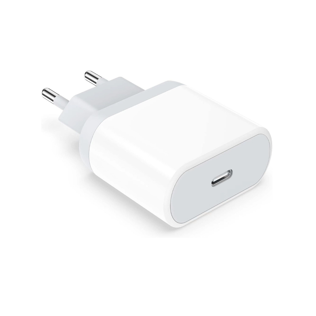 Cargador USB C PD Carga Rapida 20W Blanco | Apple, Samsung Galaxy, Google Pixel, teléfonos Android