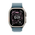 Apple Watch Ultra 3 (2025), GPS+CEL, 49 mm, Caja de Titanio Natural, Correa Alpine Loop Azul claro, M, Calidad del sueño, Via satélite, 42h Autonomía